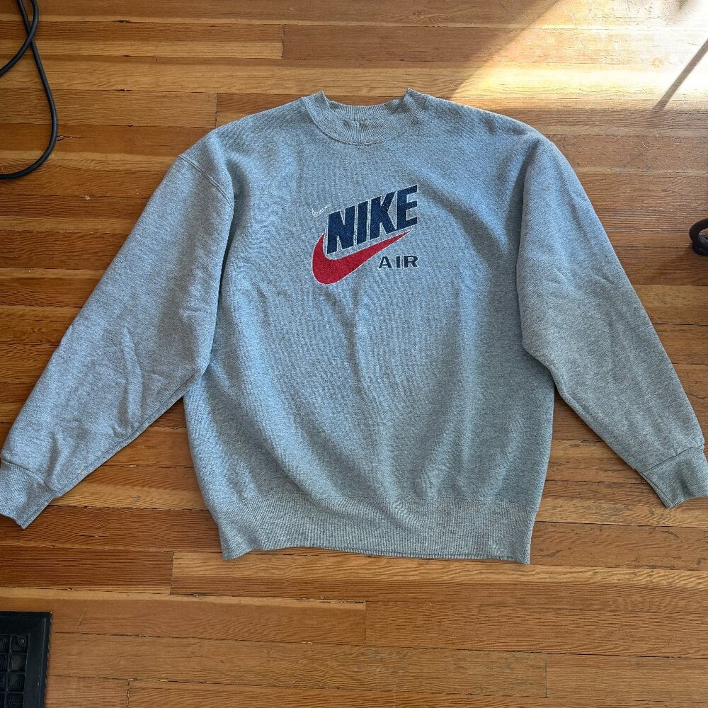Vintage Nike Air Sweatshirt heather gray L-XL Y2K